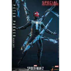 Spider-Man 2 Peter Parker (Black Suit) Movie Masterpiece Video Game Hot Toys -GLOBAL FREAKS Sales spider man 2 peter parker black suit movie masterpiece video game hot toys 3
