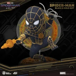 Spider-Man: No Way Home Spider-Man Black & Gold Suit Egg Attack Beast Kingdom Toys -GLOBAL FREAKS Sales spider man no way home spider man black gold suit egg attack beast kingdom toys 1