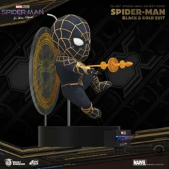 Spider-Man: No Way Home Spider-Man Black & Gold Suit Egg Attack Beast Kingdom Toys -GLOBAL FREAKS Sales spider man no way home spider man black gold suit egg attack beast kingdom toys 2